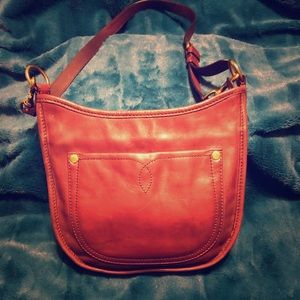Frye Campus Rivet Burgundy Leather Crossbody Bag